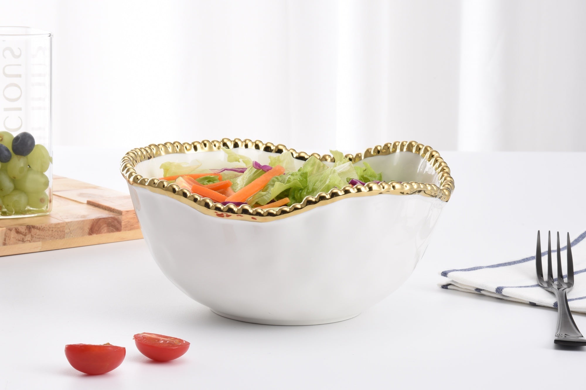 Golden Salerno Bowl - Medium - Peak Home Decor